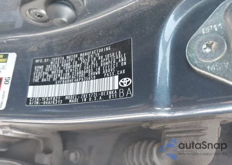 2019 Toyota Corolla Le from USA, damaged, VIN 5YFBURHE4KP935659